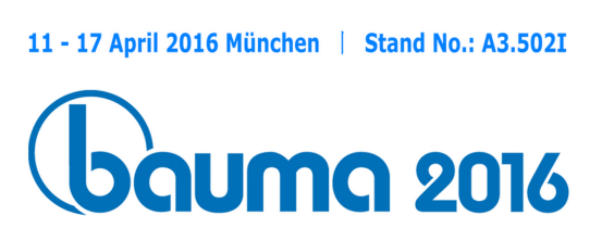 We will attend Bauma Show in Munich, Germany during April 11th-17th.